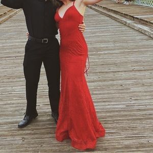 red prom dress